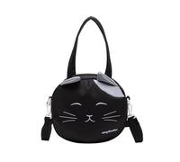 PLCPDM Bolso de lona para mujer, bolso de hombro de gran capacidad, lindo gato de dibujos animados, mensajero japonés para ir de compras, hombro lindo gato de dibujos animados, mensajero japonés