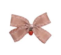 PLCPDM Bonito tocado de hada con pinzas planas, diseño de fresa, balletcore, accesorios elegantes con lazo, bonito tocado