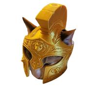 PLCPDM Casco decorativo para gatos con temática romana antigua, estilo centurión, para fiestas de disfraces divertidas y fotografía creativa, tocado divertido para gatos