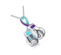 PLCPDM Collar con colgante de guante de boxeo de aleación de zinc, cadena de clavícula para motivación diaria, collar con dije de resiliencia femenina, símbolo de coraje, regalo para ella