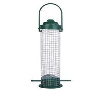 PLCPDM Comedero para pájaros con, comedero para pájaros de Malla metálica, comederos de Tubo Salvaje, Soporte para Bolas de sebo Colgante, Herramienta de alimentación para pájaros, sebo para pájaros