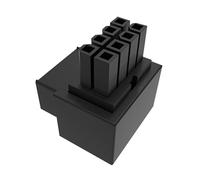 PLCPDM Conector de tarjetas de video gráficas de 8 pines, conector de dirección asistida de 8 pines, adaptador de 90 grados para computadoras de escritorio, video gráfico