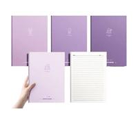 PLCPDM Cuaderno de papel rayado universitario de 4 piezas con 80 páginas, diario rayado de 7 x 10 pulgadas, cuaderno grande para escribir diario de notas