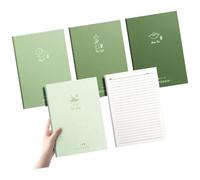 PLCPDM Cuaderno de papel rayado universitario de 4 piezas con 80 páginas, diario rayado de 7 x 10 pulgadas, cuaderno grande para escribir diario de notas