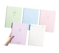 PLCPDM Cuaderno de papel rayado universitario de 4 piezas con 80 páginas, diario rayado de 7 x 10 pulgadas, cuaderno grande para escribir diario de notas