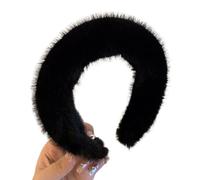 PLCPDM Delicadas diademas de felpa para mujer y niña, diadema de pelo sintético para el pelo, aro de camping, viajes, para tomar fotos
