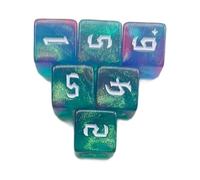 PLCPDM Dices 16 Mm Colocados Coloridos Cubitos Seis Dados Seis Lados con Jugadores Gran Número Bloque para Niños Matemáticas Enseñanza Juguete Educativo