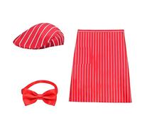 PLCPDM Disfraz de camarero de los años 50 para adultos, de 3 piezas, para adultos, perros calientes, Sodas Jerk, disfraz de camarera de noche para cosplay, fiesta de circo, Halloween