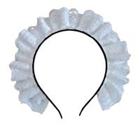 PLCPDM Elegantes diademas de encaje plisadas japonesas para el pelo, diadema de anime para reuniones de anime, diademas para cosplay para niña