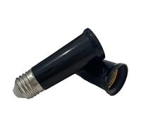 PLCPDM Extensión de 95 mm E27 para propietario de la lámpara de poliestireno estándar alto para una instalación segura en sectores estrechos, extensión de base de lámpara comercial