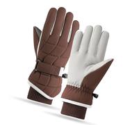 PLCPDM Guantes cálidos con panel táctil impermeable para deportes de nieve deportes de invierno con aislamiento de 220 g y guantes cálidos de tejido trenzado densidad antideslizante
