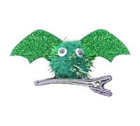 PLCPDM Horquilla de pelo con forma de murciélago de felpa que llama la atención para niñas, carnaval, trenzas, fotografía, horquilla