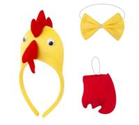PLCPDM Juego de accesorios para disfraz de perro oveja, vaca, mono, cerdo, 3 piezas, orejas de animales, diadema, lazos y cola, accesorios para niños