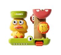 PLCPDM Juego Juguetes Bañera para Niños Juguete Agua Agua Pato Dibujos Animados Y Leones con Agua Agua con Tazas Succión Instalación Fácil para Baño Divertido