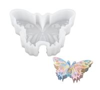 PLCPDM Molde artístico de silicona con forma de mariposa para repostería, suministros para manualidades