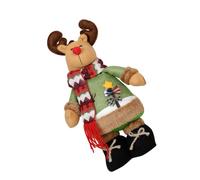 PLCPDM Muñeco De Nieve Y Reno Plástico Decoración De Navidad Sin Peligro Para Animales Domésticos Pantalla De Vacaciones Interior/Exterior Adorno De Muñeco De Nieve De Navidad Resistente