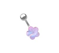 PLCPDM Piercing para ombligo con incrustaciones cómodas de llevar, textura de acero inoxidable, adecuado para mujeres jóvenes y modernas, talla única, como se describe, como se describe