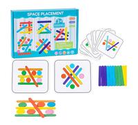 PLCPDM Rainbow Stick Space Matching Toy para niños Forma Color Clasificación Puzzle Juguete Juego de Educación Aprendizaje para niños Regalo para Festivales