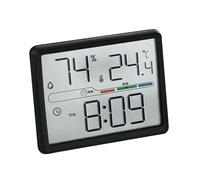 PLCPDM Reloj magnético para refrigerador con pantalla grande, monitoreo de clima interior, controles de botón fáciles para la gestión del hogar