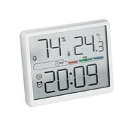 PLCPDM Reloj magnético para refrigerador con pantalla grande, monitoreo de clima interior, controles de botón fáciles para la gestión del hogar