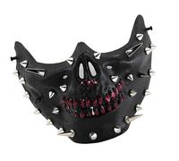PLCPDM Remache de diamantes de imitación de media cara para adultos, hombres, mujeres, máscaras, Halloween, cosplay, accesorio