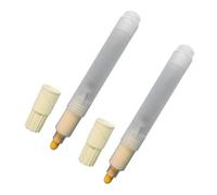 PLCPDM Rotulador de pintura vacío recargable, rotulador vacío de punta plana o redonda para pintar sobre tela de madera, lienzo, pared, vidrio, marcadores de punta ancha, 2 uds