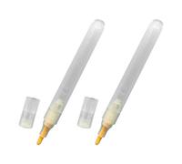 PLCPDM Rotulador de pintura vacío recargable, rotulador vacío de punta plana o redonda para pintar sobre tela de madera, lienzo, pared, vidrio, marcadores de punta ancha, 2 uds