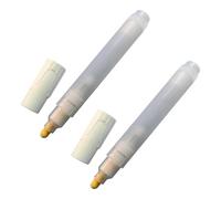 PLCPDM Rotulador de pintura vacío recargable, rotulador vacío de punta plana o redonda para pintar sobre tela de madera, lienzo, pared, vidrio, marcadores de punta ancha, 2 uds