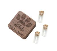 PLCPDM Safe Pet - Caja de almacenamiento de recuerdos de madera para guardar memorias para perros, dientes, uñas, homenajes y pieles de mascotas