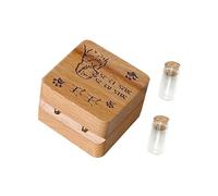 PLCPDM Safe Pet - Caja de almacenamiento de recuerdos de madera para guardar memorias para perros, dientes, uñas, homenajes y pieles de mascotas