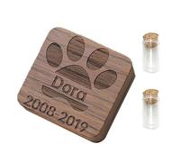 PLCPDM Safe Pet - Caja de almacenamiento de recuerdos de madera para guardar memorias para perros, dientes, uñas, homenajes y pieles de mascotas