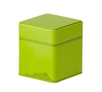 PLCPDM Simple Color sólido cuadrado tetera organizador de almacenamiento lata de hierro general té negro verde sello de metal caja de hierro latas de té de metal