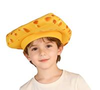 PLCPDM Sombrero de queso divertido sombrero loco tonto divertido fiesta juguetes sombreros novedades accesorios de disfraz suministros de fiesta de queso decoraciones sombreros de juego para adultos