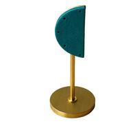 PLCPDM Soporte de metal moderno para pendientes con decoración estética elevadora, solución de almacenamiento funcional textura para organizadores de aretes