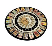 PLCPDM Tapete de adivinaciones de radiestesia, patrón de cartas de tarot, péndulos de astrología, tabla de equilibrio, meditaciones, decoración, tarots, mantel de goma