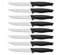Pleafind cuchillos de carne, cuchillos de mesa, 8 piezas juego de cuchillos bistec, cuchillos chuleteros, cuchillos acero inoxidable, cuchillos carne, apto para lavavajillas