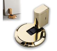 Pleasantk Door Wedge, Door Wedge Stopper, Upgrade Magnetic Door Stopper, Punch Free Invisible Door Stopper, Silent & Secure Mechanical Stopper for Home Office Doors (bright gold)