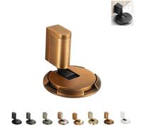 Pleasantk Door Wedge, Magnetic Door Stopper Wedge, Punch Free Invisible, Windproof & Silent Secure Adjustable Height for 0.39-0.79 in Doors Seams (Antique Bronze)