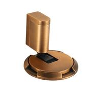 Pleasantk Door Wedge, Pleasantk Door Wedge Stopper, Mechanical Punch Free Invisible Doors Stopper with Adjustable Height(Black) (Yellow)