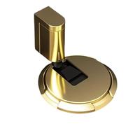 Pleasantk Door Wedge, Pleasantk Door Wedge Stopper, Mechanical Punch Free Invisible Doors Stopper with Adjustable Height(Black) (Gold)