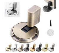 Pleasantk Door Wedge Stopper, 2025 New Door Wedge Stopper, Magnetic Door Stopper, Punch-Free Mechanical Silent Floor Door Stop, Adjustable Door Stop for Home Office Doors (Bronze)