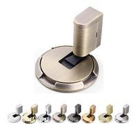 Pleasantk Door Wedge Stopper, 2025 New Door Wedge Stopper,Statisticsing Door Stopper Wedge with Adjustable Height, No-Drill Installation (Brass)