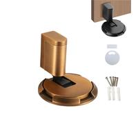 Pleasantk Door Wedge Stopper,2025 New Magnetic Windproof Door Stopper Wedge,Punch-Free Mechanical Silent Floor Door Stop,Adjustable Height,with Tape & Screws,for Home Office Doors (yellow)