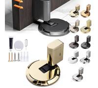 Pleasantk Door Wedge Stopper, Door Stopper Alarm Wedge, Door Stopper Wedges, Mechanical Doors Stopper No-Drill Installation Windproof & Silent Secure Adjustable Height (Gold)