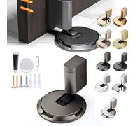 Pleasantk Door Wedge Stopper, Door Stopper Alarm Wedge, Door Stopper Wedges, Mechanical Doors Stopper No-Drill Installation Windproof & Silent Secure Adjustable Height (Gray)
