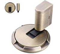 Pleasantk Door Wedge Stopper, Door Wedge Stopper, Statisticsing Door Stopper Wedge with Adjustable Height, No-Drill Installation, Silent & Secure Mechanical Stopper for Home Office Doors (Bronze)