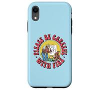 Please Be Careful with Fire Smokey Bear Vintage Sketch Carcasa para iPhone XR