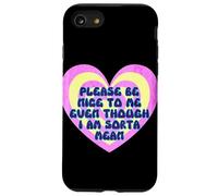 Please Be Nice to Me es una Especie de corazón Retro Malvado Carcasa para iPhone SE (2020) / 7/8
