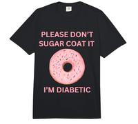 Please Don't Sugar Coat It I'm Diabetic Fun Wear Comfort Colors Adult Heavyweight T-Shirt