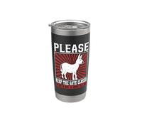 Please Keep The Gate Closed Mini Burro Animales De Granja Burro Vaso térmico de acero inoxidable de doble pared